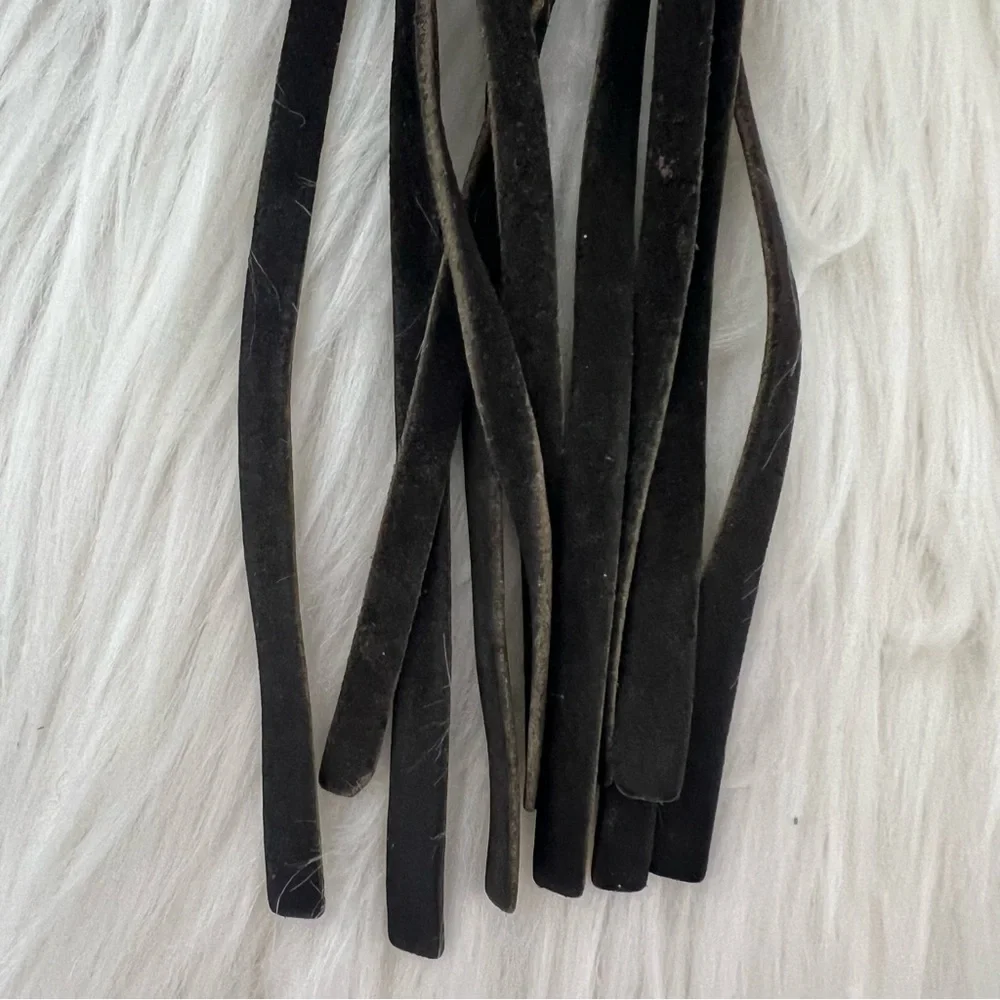 Harley-Davidson Vintage Leather Fringe Leather Tassel Keychain Bikercore Moto